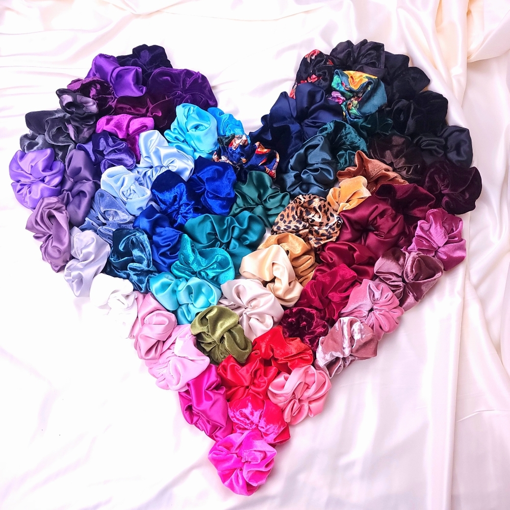 SET OF 5 | Velvet Thingz Handmade Premium  Scrunchies